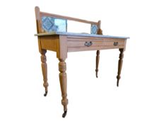 VICTORIAN 19TH CENTURY PINE & MARBLE WASH STAND