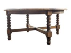 UTTERMOST - VINTAGE 20TH CENTURY LARGE HARDWOOD CIRCULAR DINING TABLE