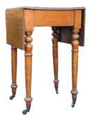19TH CENTURY VICTORIAN MAHOGANY LADIES DROP LEAF WORK TABLE