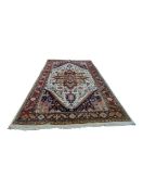 VINTAGE 20TH CENTURY PERSIAN ISLAMIC HERIZ RUG
