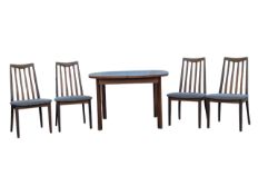 G-PLAN - MID CENTURY SIERRA TEAK EXTENDING DINING TABLE WITH FOUR FRESCO CHAIRS