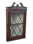 GEORGE III 19TH CENTURY MAHOGANY WALL CORNER CABINET