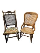 TWO VICTORIAN 19TH CENTURY ROCKING CHAIRS