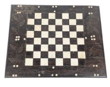 EARLY 20TH CENTURY CHINESE HARDWOOD & BONE CHESS BOARD