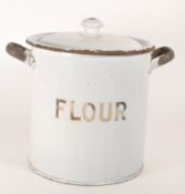 VINTAGE ENAMEL FLOUR BIN