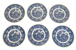 ADAMS - SIX VINTAGE ENGLISH SCENIC PLATES