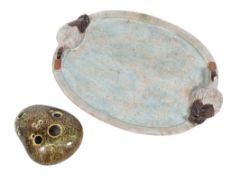 MID CENTURY COBB DEVON PEBBLE VASE & DISH