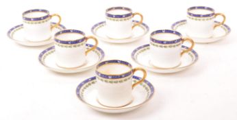 BRIDGWOOD CHINA - LATE 19TH CENTURY DEMITASSE SERVICE