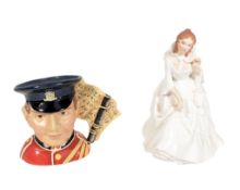 ROYAL DOULTON - 2006 FIFE PLAYER CUP AND 1981 LADY FIGURINE