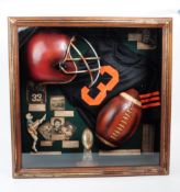 LATE 20TH CENTURY NFL COMMEMORATIVE DISPLAY CABINET