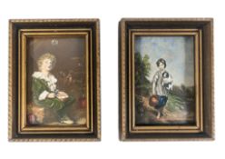 TWO 20TH CENTURY MINIATURE REPRODUCTION PRINTS