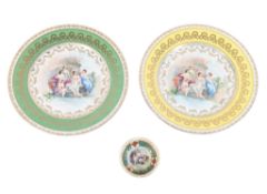BELIEVED ROYAL VIENNA - TWO DISPLAY PLATES & SMALL BOWL