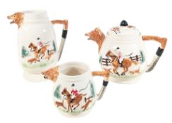 VINTAGE PARAMOUNT POTTERY TEA PARTY SET - HUNTING SCENE