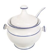 20TH CENTURY PORTUGUESE CERAMIC TUREEN WITH LADLE