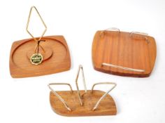WYNCRAFT - COLLECTION OF THREE TEAK MID-CENTURY TABLEWARE PIECES