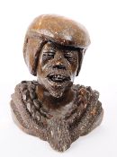 JOSEPH NDLOVU (B. 1953) - 20TH CENTURY 1985 SOAPSTONE BUST