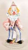 CAPODIMONTE - LARGE MID CENTURY ITALIAN PORCELAIN CLOWN FIGURE