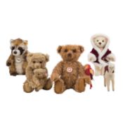 STEIFF 5-tlg Konvolut Plüschtiere aus Sondereditionen, 2004-2013,