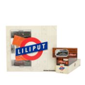 LILIPUT 4-tlg Konvolut aus Zugset, 2 Lokomotiven und 1 Güterwagen, Spur H0,