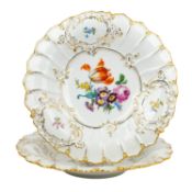 MEISSEN 2 Prunkschalen, 1. und 2. Wahl, 20. Jh.