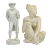 ROSENTHAL/FÜRSTENBERG 'Sitzende' und 'Wanderer mit Pfeife', 20. Jh.