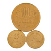 Österreich /GOLDlot - 3 x Münzen mit insg. ca. 31,7 g Feingold 