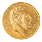 Serbien /GOLD - Milan I. Obrenovic, 20 Dinara 1882-V