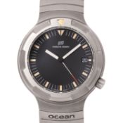 IWC PORSCHE DESIGN Vintage erste Generation "Ocean 2000" Herrenuhr, Ref. 3500. Super Full Set 1985.