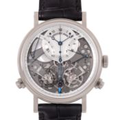 BREGUET hochfeiner und komplizierter "Tradition Chronographe" Herrenuhr, Ref. 7077BB/G1/9XV. Ungetra