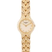 PATEK PHILIPPE Vintage "La Flamme" seltene Damen Schmuckuhr, Ref. 4816/003. Full Set 1990.