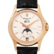 PATEK PHILLIPE Jahreskalender "125 Jahre Wempe" limitierte Herrenuhr, Ref. 5125R-001. Full Set 2003.