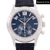 PATEK PHILIPPE Complications "Flyback Chronograph Annual Calendar Joaillerie", Ref. 5961P-001. Full 