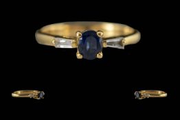 Ladies 18ct Gold Contemporary Diamond an