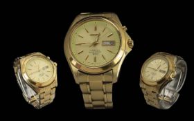 Seiko - Kinetic Gents Gold on Steel Wris
