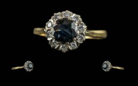 Ladies 18ct Gold Sapphire and Diamond Se