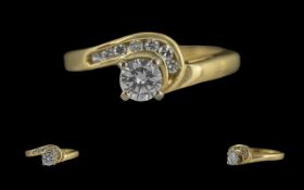 Ladies 18ct Gold Contemporary Diamond Se