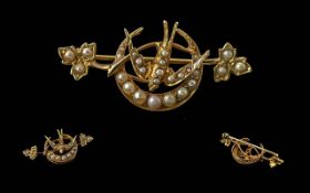 Antique Period Ladies 15ct Gold Exquisit