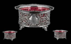 Victorian Period Sterling Silver Open Wo