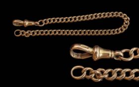 Antique Period Pleasing Quality 15ct Gold Curb Bracelet with Lobster Claw Clasp. All Links Marked