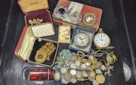 Mixed Bag of Collectables. Includes Coins, Earrings, Cufflinks, Brooches, Rings, Watches etc.