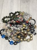 Mixed Bag of Costume Jewellery, Includes Necklaces, Bracelets, Beads etc - Please See Photos.