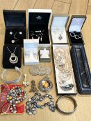 Box of Various Collectables. Includes Silver & Costume Jewellery, Coins, Pearls etc.