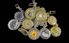 Collection of ( 10 ) Highly Decorative & Collectable Modern Pocket Watches, Various Designs - Please