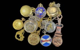 Collection of ( 10 ) Highly Decorative & Collectable Modern Pocket Watches, Various Designs - Please
