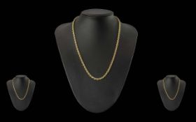 Ladies 9ct Gold Rope Twist Chain. Marked
