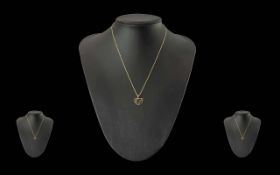 Ladies 9ct Gold Heart & Diamond Shaped P