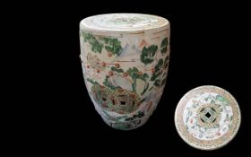 Antique Chinese Famille Verte Garden Sea