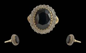 Ladies Pleasing 9ct Gold Diamond and Sap