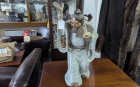 20th Century Large Oriental Mud Man Figu