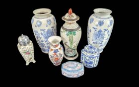 Collection of Oriental Vases, including